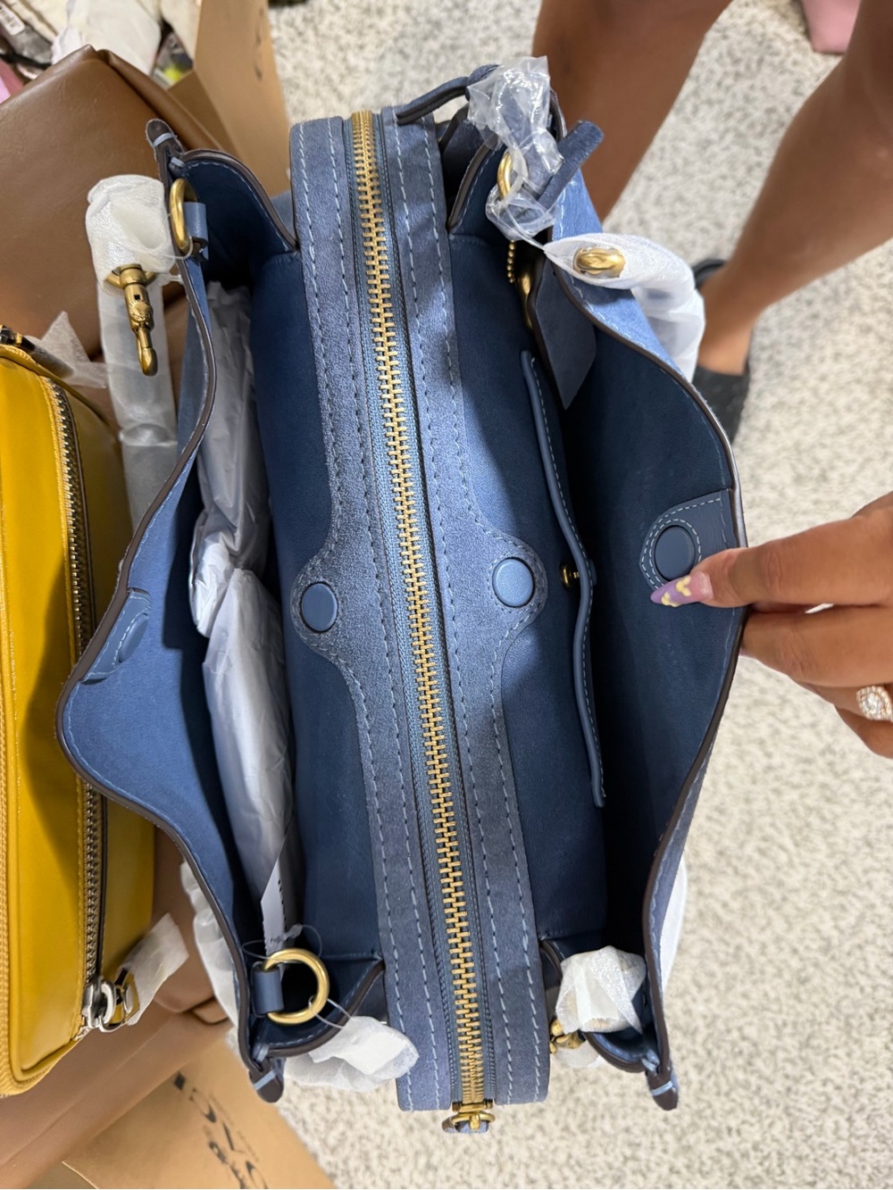 Coach Blue Suede Rogue 34 - Picture 6 of 10